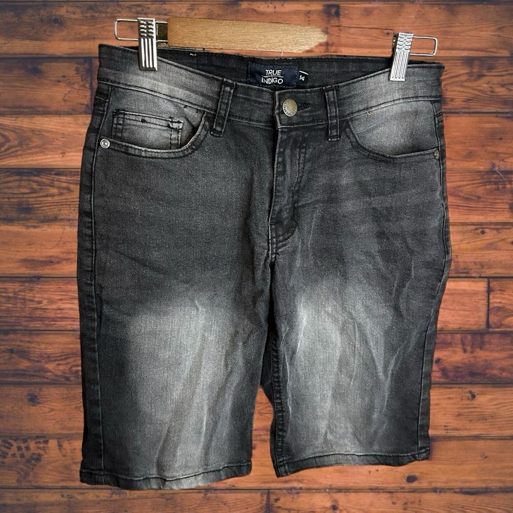 5 for‎ $25🔥True Indigo Grey Acid Wash Bermuda Shorts Boys Size 14